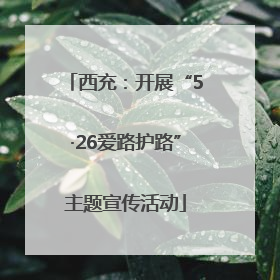 西充：开展“5·26爱路护路”主题宣传活动