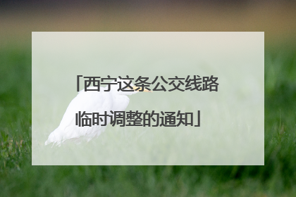 西宁这条公交线路临时调整的通知
