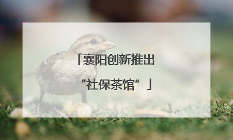 襄阳创新推出“社保茶馆”
