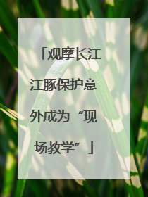观摩长江江豚保护意外成为“现场教学”