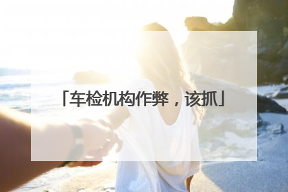 车检机构作弊，该抓
