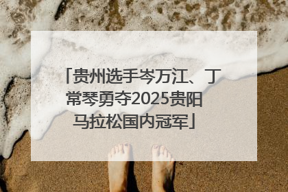 贵州选手岑万江、丁常琴勇夺2025贵阳马拉松国内冠军