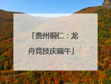 贵州铜仁：龙舟竞技庆端午