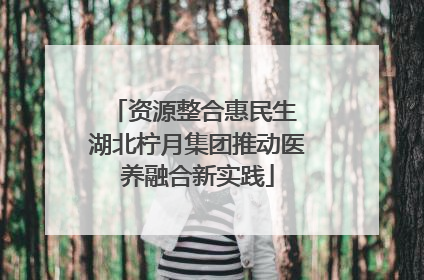 资源整合惠民生 湖北柠月集团推动医养融合新实践
