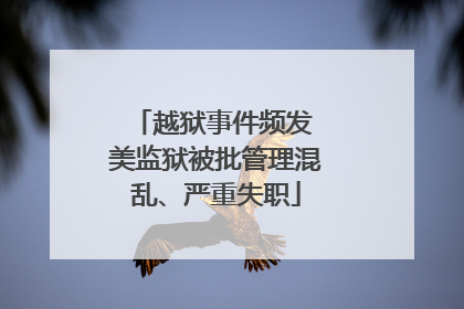 越狱事件频发 美监狱被批管理混乱、严重失职