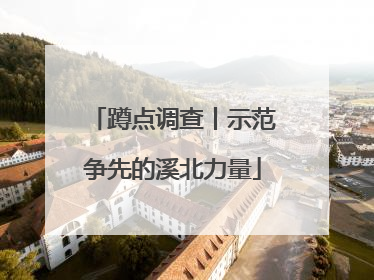 蹲点调查丨示范争先的溪北力量