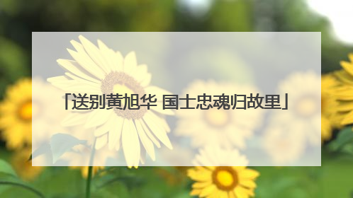 送别黄旭华 国士忠魂归故里