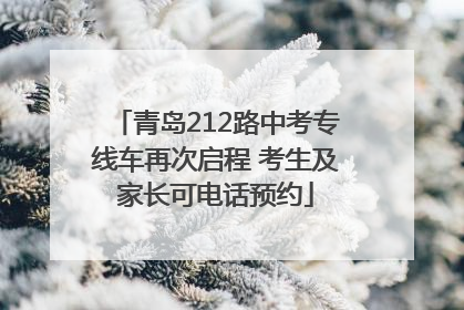 青岛212路中考专线车再次启程 考生及家长可电话预约