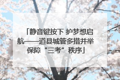静音键按下 护梦想启航——道县城管多措并举保障“三考”秩序