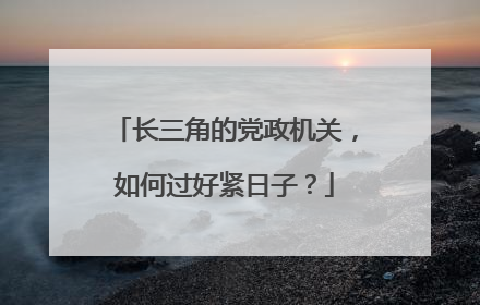 长三角的党政机关，如何过好紧日子？