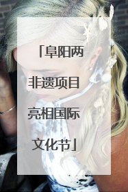 阜阳两非遗项目亮相国际文化节
