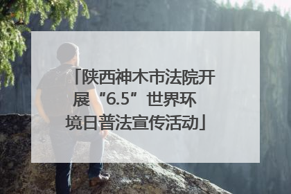 陕西神木市法院开展“6.5”世界环境日普法宣传活动