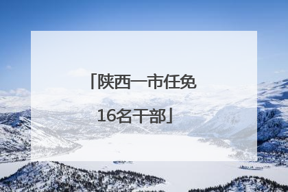 陕西一市任免16名干部