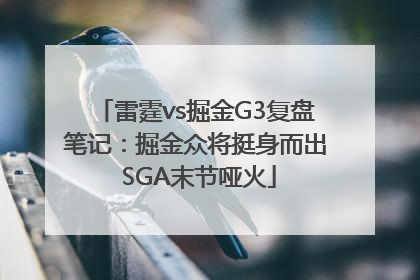 雷霆vs掘金G3复盘笔记：掘金众将挺身而出 SGA末节哑火