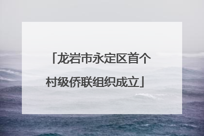 龙岩市永定区首个村级侨联组织成立