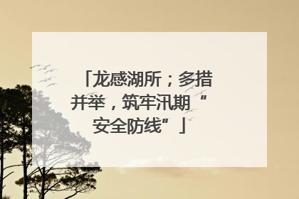 龙感湖所；多措并举，筑牢汛期“安全防线”
