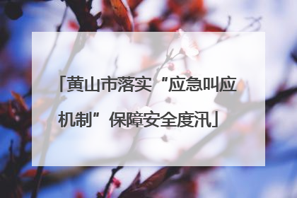 黄山市落实“应急叫应机制”保障安全度汛