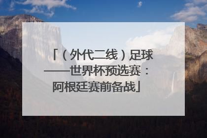 （外代二线）足球——世界杯预选赛：阿根廷赛前备战