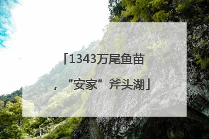 1343万尾鱼苗，“安家”斧头湖