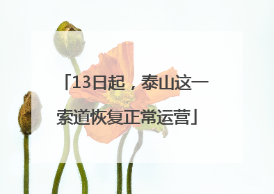 13日起，泰山这一索道恢复正常运营