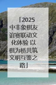 2025中非象棋友谊赛联动文化体验 以棋为桥共筑文明互鉴之路
