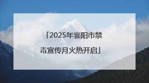2025年襄阳市禁毒宣传月火热开启