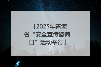2025年青海省“安全宣传咨询日”活动举行