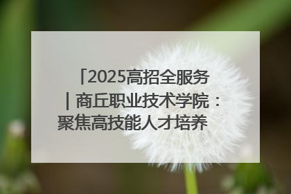 2025高招全服务｜商丘职业技术学院：聚焦高技能人才培养 谱写高质量发展篇章