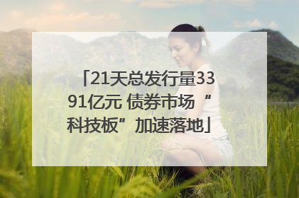 21天总发行量3391亿元 债券市场“科技板”加速落地