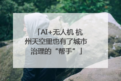 AI+无人机 杭州天空里也有了城市治理的“帮手”