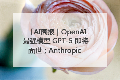 AI周报｜OpenAI 最强模型 GPT-5 即将面世；Anthropic 年化收入突破30亿美元