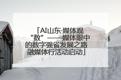 AI山东·媒体观“数”——媒体眼中的数字强省发展之路融媒体行活动启动