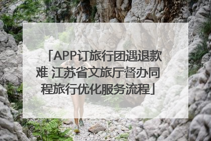 APP订旅行团遇退款难 江苏省文旅厅督办同程旅行优化服务流程