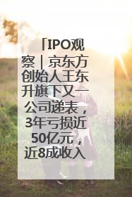IPO观察｜京东方创始人王东升旗下又一公司递表，3年亏损近50亿元，近8成收入来自同一客户
