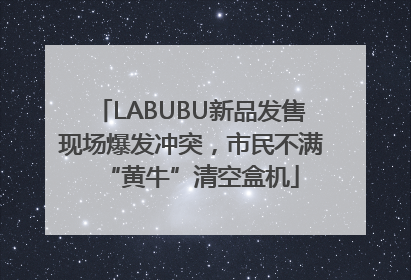 LABUBU新品发售现场爆发冲突，市民不满“黄牛”清空盒机